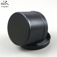 Pot en aluminium noir mat écologique avec couvercle à vis, 80ml, 100ml, 120ml, 150ml, 200ml, 250ml, pour crème visage, lotion et crème contour des yeux - Vente en gros