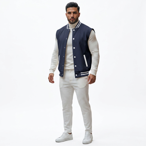 Spring and Autumn Men <b>Jackets</b> Standing Collar Sleeveless Button-up <b>Fleece</b> <b>Jacket</b> Customized logo Sports <b>Jackets</b> - Product Image 1