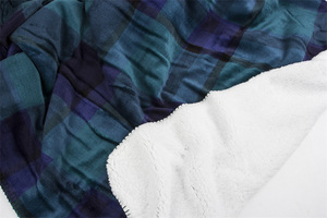 Caldo invernale comodo 60 "X 80" biancheria da letto Sherpa coperta personalizzata <span class=keywords><strong>Plaid</strong></span> e Sherpa doppi strati gettano coperta - Product Image 6