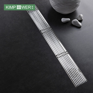 Rejilla desodorante de desagüe de piso de ducha lineal de acero inoxidable largo nuevo con salida lateral - Product Image 2