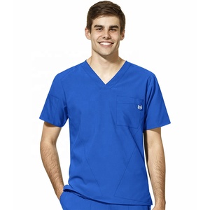 Bon prix Standard hommes col en V à manches courtes hôpital chirurgien médecin gommage uniforme haut - Product Image 2