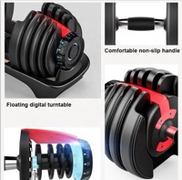 Équipement d'Entraînement de Fitness Portable Unisexe 24KG 40KG, Set d'Haltères Réglables pour la Maison