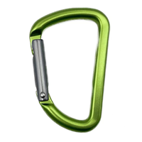 Mousqueton à ressort en forme de D 6kN en aluminium pour accessoires de camping professionnels, équipement de sécurité en plein air