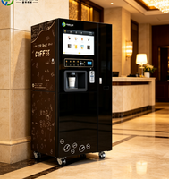 Distributeur automatique de café à paiement par pièces, café fraîchement moulu