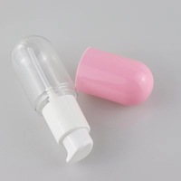 Bouteilles cosmétiques de conditionnement en plastique formées par capsule rose jaune pour le récipient en plastique d'huile de cheveux d'huiles essentielles de lotion