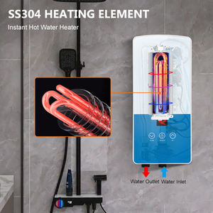 Mini Calentador de Agua sin Tanque con Elemento Calefactor de Acero Inoxidable SS304, 5500W, 220V, Certificado CB, Uso Doméstico, Carcasa de Plástico, Clase B Energética, Inglés - Product Image 3