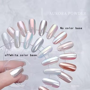 Productos de tendencia 2024 Nails Multi White Pearl Shimmer Chrome Powder Moonlight Nail Pigment Powder - Product Image 4