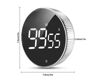 Manyetik mutfak dijital zamanlayıcı pişirme duş çalışma kronometre LED sayaç Alarm hatırlatmak manuel döner elektronik geri sayım zamanlayıcılar