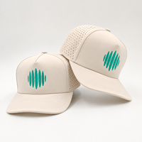 Geborduurde golfpet 5 panelen gepersonaliseerd OEM custom lage minimale bestelhoeveelheid hoge kwaliteit twill verstelbare gesp klittenband heren