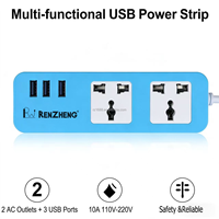 Stop Kontak Ekstensi Daya Dengan 2 Soket Universal Combo 3 Port USB Stop Kontak Ekstensi Daya