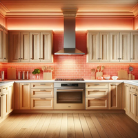 Projet de maison personnalisé îlot de cuisine en bois cuisine moderne Design rangement meubles de cuisine armoires