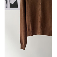 Damen-Strickjacke im Vintage-Stil mit Revers, einreihiger, langärmliger, einfarbiger Pendler-Pullovermantel für den Frühling 16a-2695