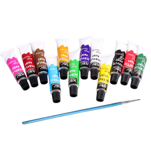 Xinbowen-<span class=keywords><strong>pintura</strong></span> profesional sobre <span class=keywords><strong>ropa</strong></span> de pared, 12 colores, 12 ml, <span class=keywords><strong>pintura</strong></span> acrílica no tóxica con pincel - Product Image 6