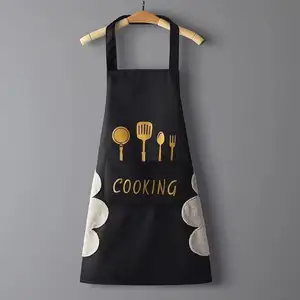 Kochen Taillenmuster wischbare Küche vergrößerte Tasche wasserdicht ölbeständig Kaffee Pinafore Backen Erwachsener Bib-Schürze