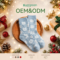 Chaussettes de Noël tendance mi-mollet en gros, cadeaux de Noël transfrontaliers, chaussettes tricotées longueur mi-mollet avec logo de dessin animé