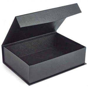 Wholesale Custom Logo Black Recycled Cardboard Wine Bottle Packaging Magnetic Closure Black Foldable Paper Gift Boxes