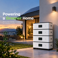 Système empilable LiFePO4 15 kWh 51,2 V 280 Ah 300 Ah pour alimentation de secours résidentielle, batterie domestique à décharge profonde avec base mobile