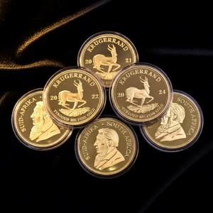 Moneta Commemorativa Personalizzata in Metallo 2021-2025, Placcata Oro 3D, Souvenir Presidenziale Sudafricano, Collezione in Argento MK - Product Image 1