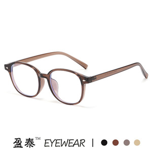 แว่นตา Plano กรอบกลม TR90แสงสีฟ้าใส่ได้ทั้งชายและหญิงกรอบแบบย้อนยุค Y6649 - Product Image 3