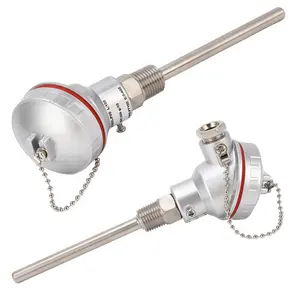 جهاز استشعار درجة الحرارة <span class=keywords><strong>PT100</strong></span> من مصنع HY مسبار خيط حراري من 0 إلى 400C مقياس حرارة بلاتيني مقاوم للحرارة مستشعر Thermowell Rtd - Product Image 1