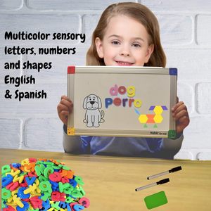Imanes ABC, Letras Magnéticas, Números, Formas, Juguete Educativo para Niños Pequeños, Almacenamiento, Pizarra de Dibujo de Doble Cara, Letras Mayúsculas, OEM - Product Image 5