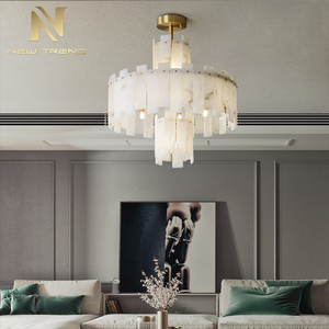 Lampadario Moderno in Alabastro LED dal Design Unico per Decorazione Interna di Case e Ville - Product Image 3