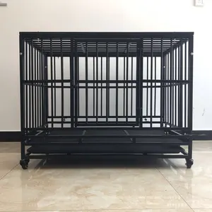 Dog Kennels Locks Design Indestructible Best Dog Kennels Indoor Iron Cage For Training With Plastic Tray