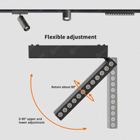 Nouveau Système d'Éclairage Magnétique Encastré LED pour Plafond, Rail Magnétique Ultra-Mince, Spot Magnétique pour Restaurant
