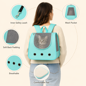 Wholesale Oxford Fashion Breathable Cat <b>Dog</b> <b>Backpack</b> Portable Outdoor Travel Foldable Large Capacity Airline Approved Pet - Product Image 6