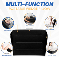 Oreiller de coin gonflable pour dormir, hauteur de la jambe du genou, oreiller de coin gonflable, oreiller triangle pliant