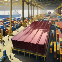 ASTM DIN Zinkdachplatten Farbbeschichtetes Verzinktes Eisen Stahl PPGI Wellblech Vorlackierte Dachplatten