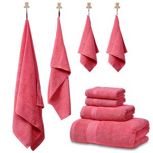 Personalised Large Luxury 100% Cotton Bath <strong>Towel</strong> <strong>Set</strong> 8 Piece Plain Style Quick-Dry Woven <strong>Bale</strong> in Customisable Colours - Product Image 2