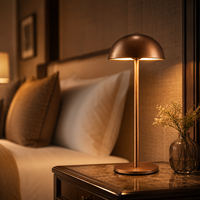 Lampe de bureau LED sans fil moderne de luxe en métal, blanc chaud, commande tactile, rechargeable, pour hôtel, chambre à coucher, table de chevet