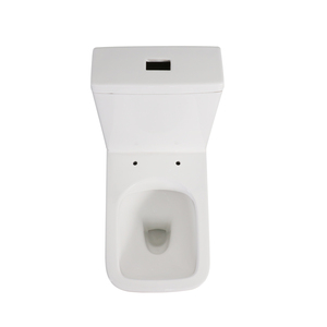 WC en céramique sans bride, deux pièces, en porcelaine, à économie d'eau, à poser au sol, cuvette carrée à chasse directe pour projets - Product Image 2