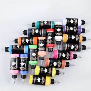 Peinture acrylique aqueuse pour aérographe, 18 couleurs, DIY, faite à la main, 100 ml/flacon, encre pour aérographe pour modélisme, art, <span class=keywords><strong>textile</strong></span>, chaussures, bois - Product Image 2