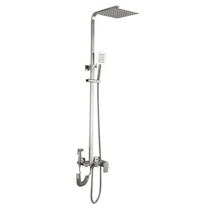 Ensemble <span class=keywords><strong>de</strong></span> <span class=keywords><strong>douche</strong></span> en acier inoxydable 304 noir, design italien classique, <span class=keywords><strong>barre</strong></span> coulissante, pomme <span class=keywords><strong>de</strong></span> <span class=keywords><strong>douche</strong></span> carrée à quatre fonctions, pressurisée, trois vitesses - Product Image 5