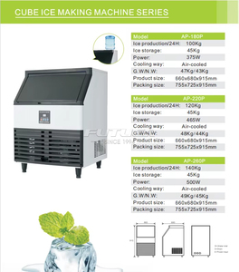 Machine à glaçons automatique commerciale 120 kg – Prix professionnel <span class=keywords><strong>pour</strong></span> la maison et les commerces alimentaires – Machine automatique à blocs de glace 220 V - Product Image 2