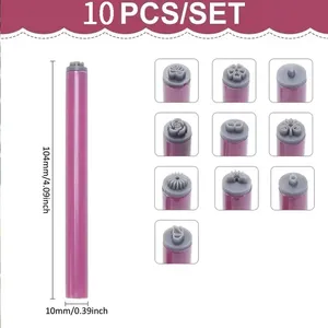 ชุดปากกาปั๊มลายเล็บมืออาชีพ 6/10 ชิ้น พร้อมแม่แบบลายเล็บ DIY สำหรับผู้หญิง อุปกรณ์ปิดผนึกปากกา ที่วางปากกาแบบเปลี่ยนได้ - Product Image 5