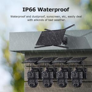 Ubox 4G Năng Lượng Mặt Trời Router 4CH PTZ Wifi Bộ Dụng Cụ PIR Ống Kính Kép 6MP CCTV Network <span class=keywords><strong>Camera</strong></span> Kit Với Được Xây Dựng Trong Pin Phát Hiện Con Người - Product Image 2