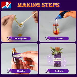 Kit Scientifico per Bambini, Educazione Precoce, Set Creativo Fai-da-Te, Vasetti Magici, Set di Piccole Bottiglie Magiche con Espositore - Product Image 3