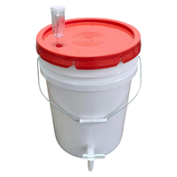 Seau de fermentation en plastique de 20 litres, qualité alimentaire, fourni par l'usine, seau en plastique de 5 gallons, fournisseur premium Gold SDPAC