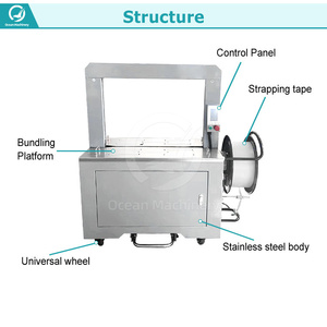 OCEAN Caja de cartón de acero automática Paquete de máquina de atado de paquetes Pp Poly <span class=keywords><strong>Transpack</strong></span> Band Correa Paquete de máquina - Product Image 3