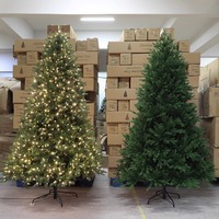 Nouvel arbre de Noël simulé en PE pur haut de gamme, décorations de Noël luxueuses et haut de gamme pour les vitrines des centres commerciaux.