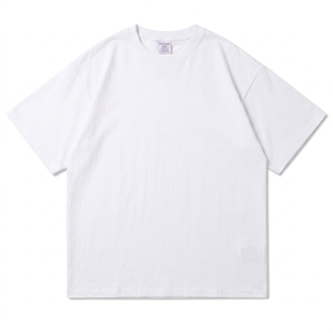 Camiseta blanca extragrande de algodón para hombre, manga corta, cuello redondo, estilo casual, jersey sólido, hecha en India - Product Image 1