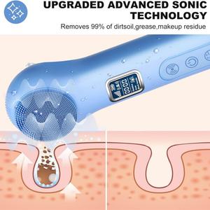 Brosse nettoyante visage 2025, exfoliant, éliminateur de points noirs, aspiration, nettoyage en profondeur des pores, brosse de lavage du visage, brosse nettoyante faciale imperméable - Product Image 3