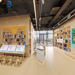 <span class=keywords><strong>Vitrine</strong></span> de bibliothèque moderne, design personnalisé, <span class=keywords><strong>vitrine</strong></span> de bibliothèque en bois, étagères de bibliothèque, présentoir de livres - Product Image 4