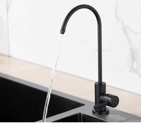 Robinet de cuisine purificateur d'eau en acier inoxydable sans plomb, à poignée unique et à trou unique, pour usage hôtelier