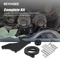 Bevinsee mise à niveau LS Kit de support d'alternateur double pour Chevy pour moteur GM Vortec 1999-2013 4.8L 5.3L 6.0L 6.2L