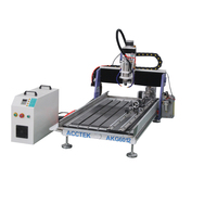 ACCTEK Petit routeur CNC de bureau avec axe rotatif AKG6012 + pour poupées graphiques tridimensionnelles de process et modèles de voitures