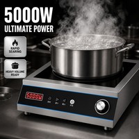 Table de cuisson à induction commerciale 5000W 110V 220V robuste pour restaurant, hot pot et cuisine asiatique professionnelle